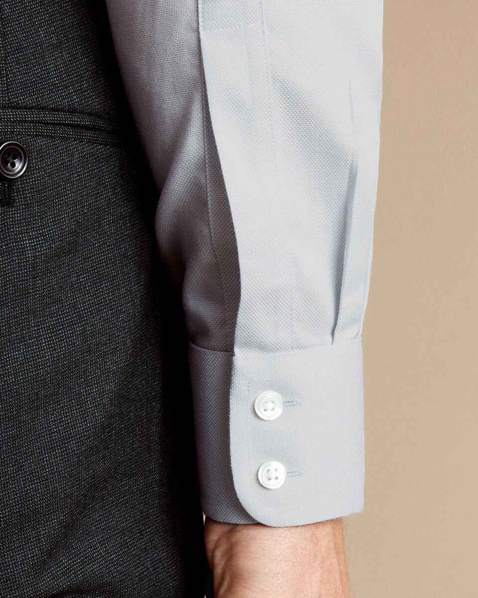 Non-Iron Royal Oxford Shirt - Silver Grey
