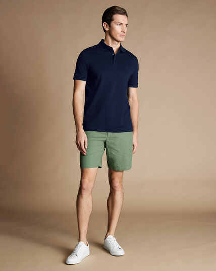 Cotton Linen Shorts - Light Green