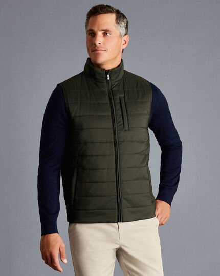 Quilted Vest - Forest Green
