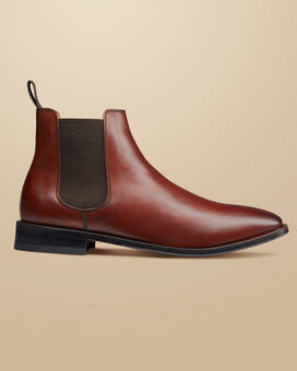 Leather Chelsea Boots - Chestnut Brown