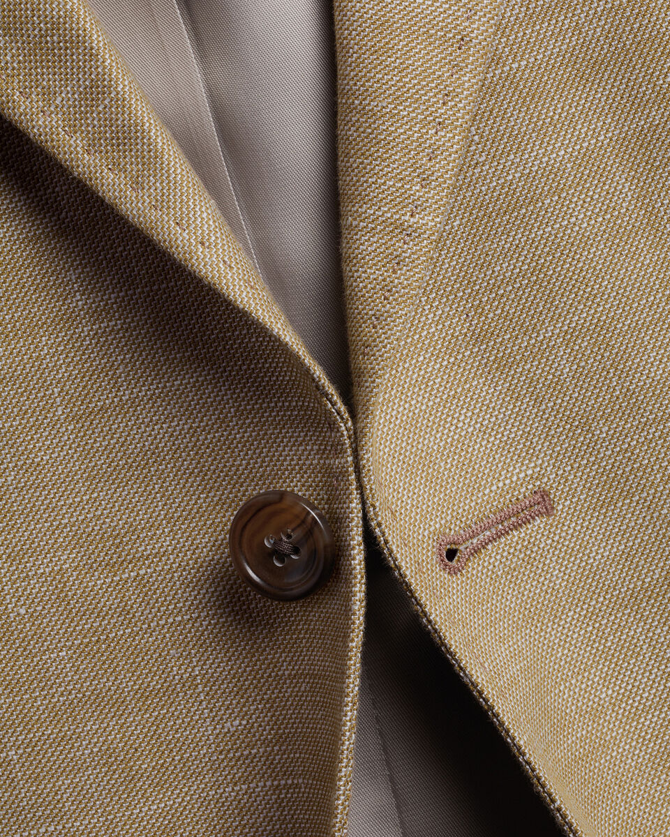Linen Cotton Jacket - Taupe | Charles Tyrwhitt
