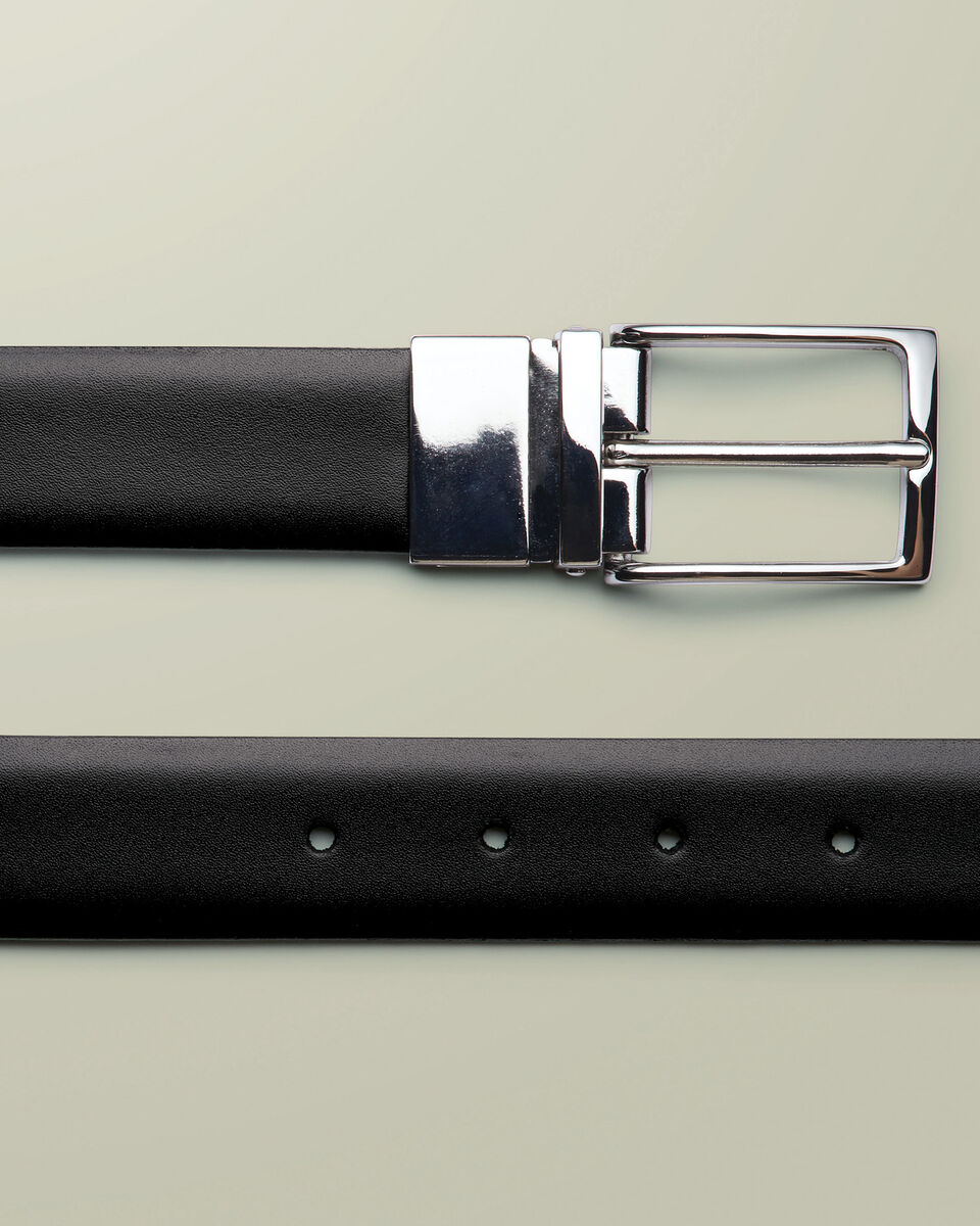 Leather Reversible Belt - Black & Brown