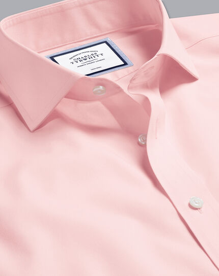 Cutaway Collar Non-Iron Poplin Shirt - Pink