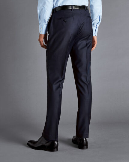 Italian Luxury Suit Trousers - Navy | Charles Tyrwhitt