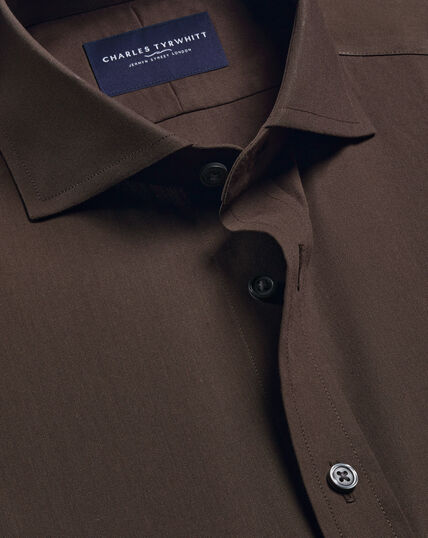 black brown slim fit dress shirt Extra Friday & Cyber Monday Men's Shirts Deals 60% Polyester / 35% In stock Stone Cut Out Sheer 颜色:Navy Blue