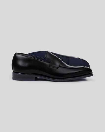 Goodyear Welted Performance Saddle Loafers  - Black