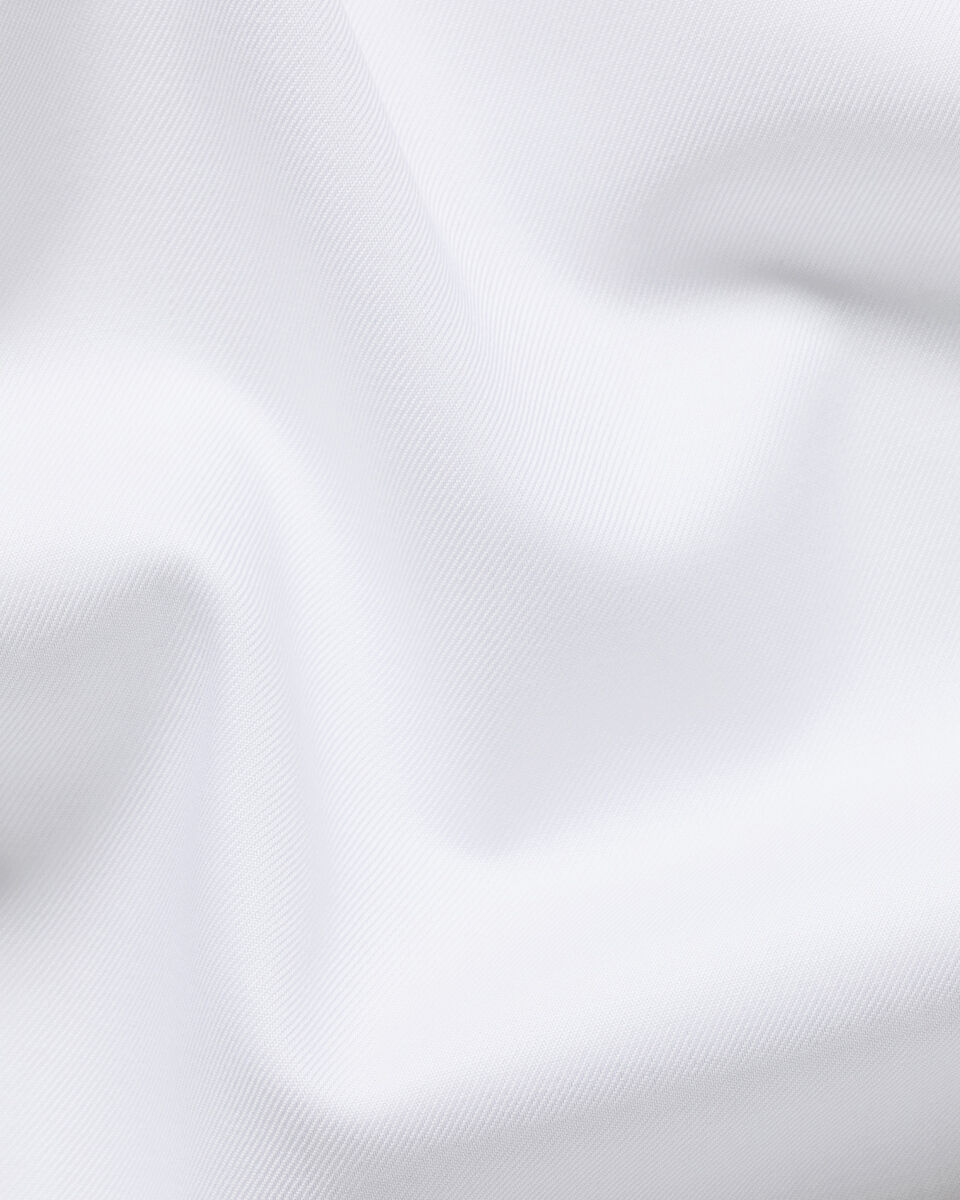 Non-Iron Stretch Printed Trim Shirt - White