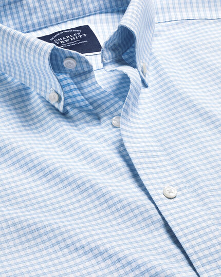 Bügelfreies Button-Down Stretch Oxford Hemd - Kornblumenblau