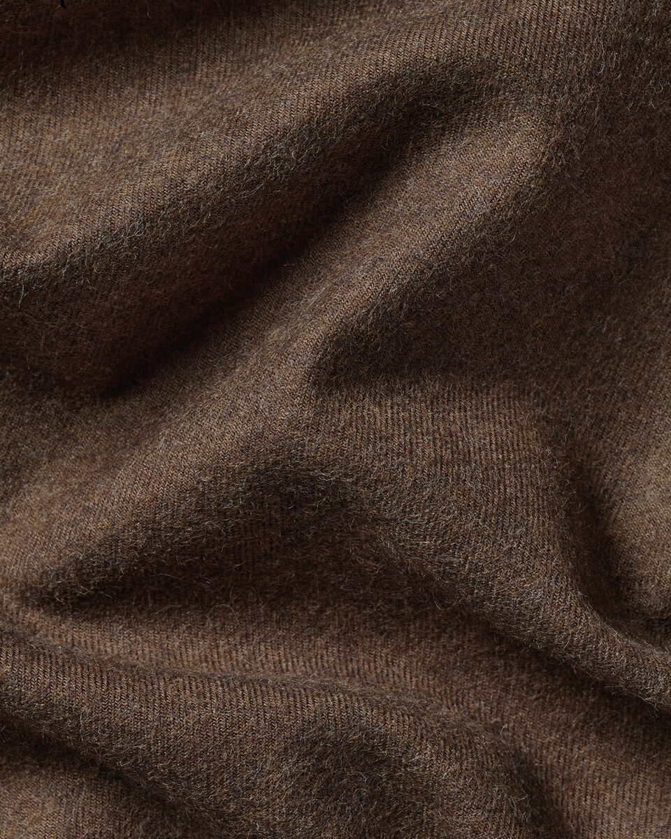 Geborsteld Flanel Overhemd - Chocoladebruin