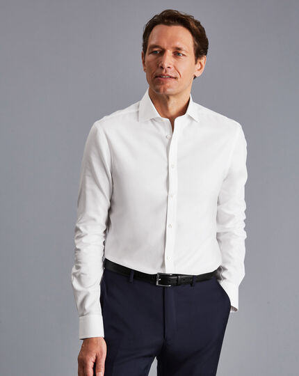 Cutaway Collar Non-Iron Regent Weave Shirt - White