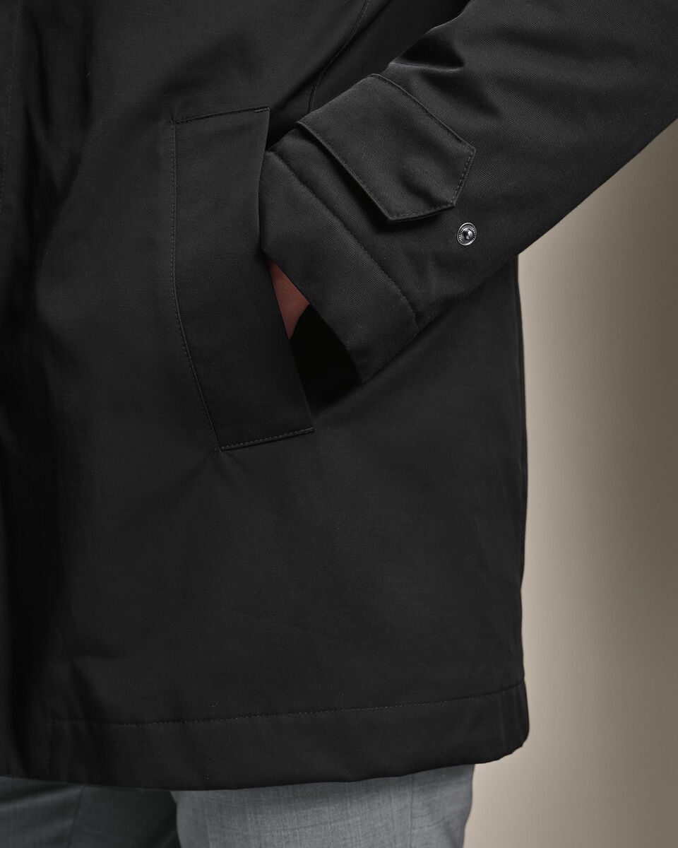 3 in 1 Raincoat with Detachable Gilet - Black