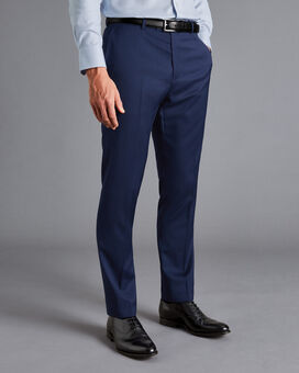 Twill Business Suit Trousers - Royal Blue