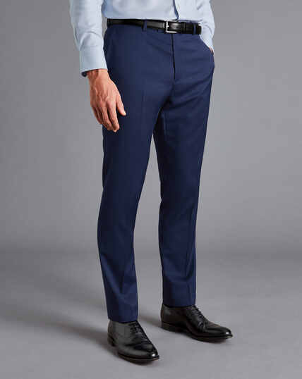 Twill Business Suit Trousers - Royal Blue