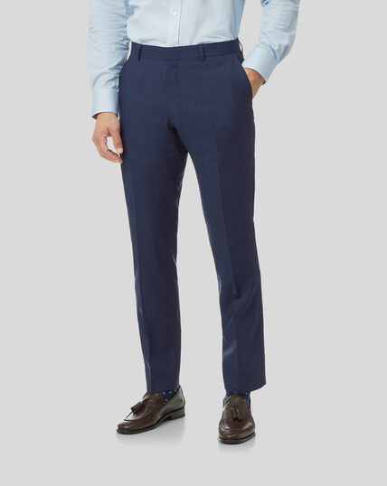 Mini Grid Suit Pants - Mid Blue