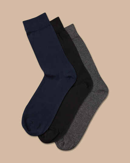 Cotton Rich 3 Pack Socks - Multi