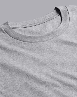 T-Shirt Tyrwhitt À Manches Longues En Coton - Gris Chiné