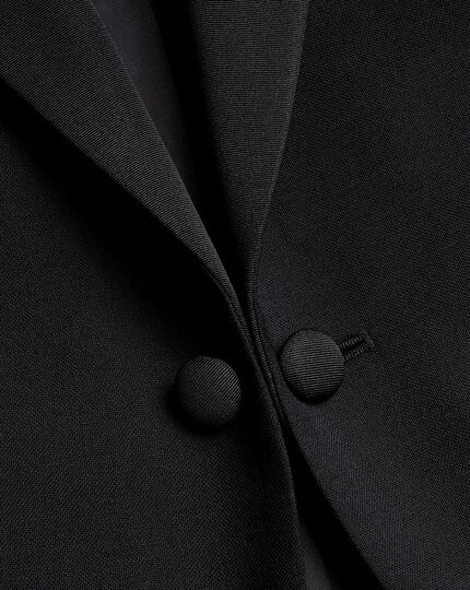 Peak Lapel Dinner Suit Jacket - Black