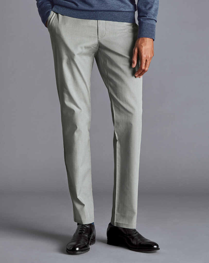 Cotton TENCEL™ Stretch Trousers - Light Grey