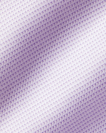 Bügelfreies Hemd in Cambridge-Webart mit Haifischkragen - Lavendel