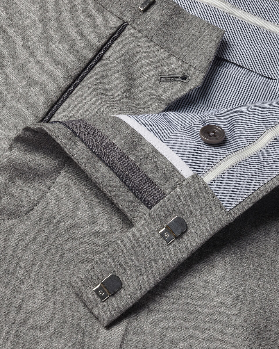 Italienische Hose aus Flanell - Grau