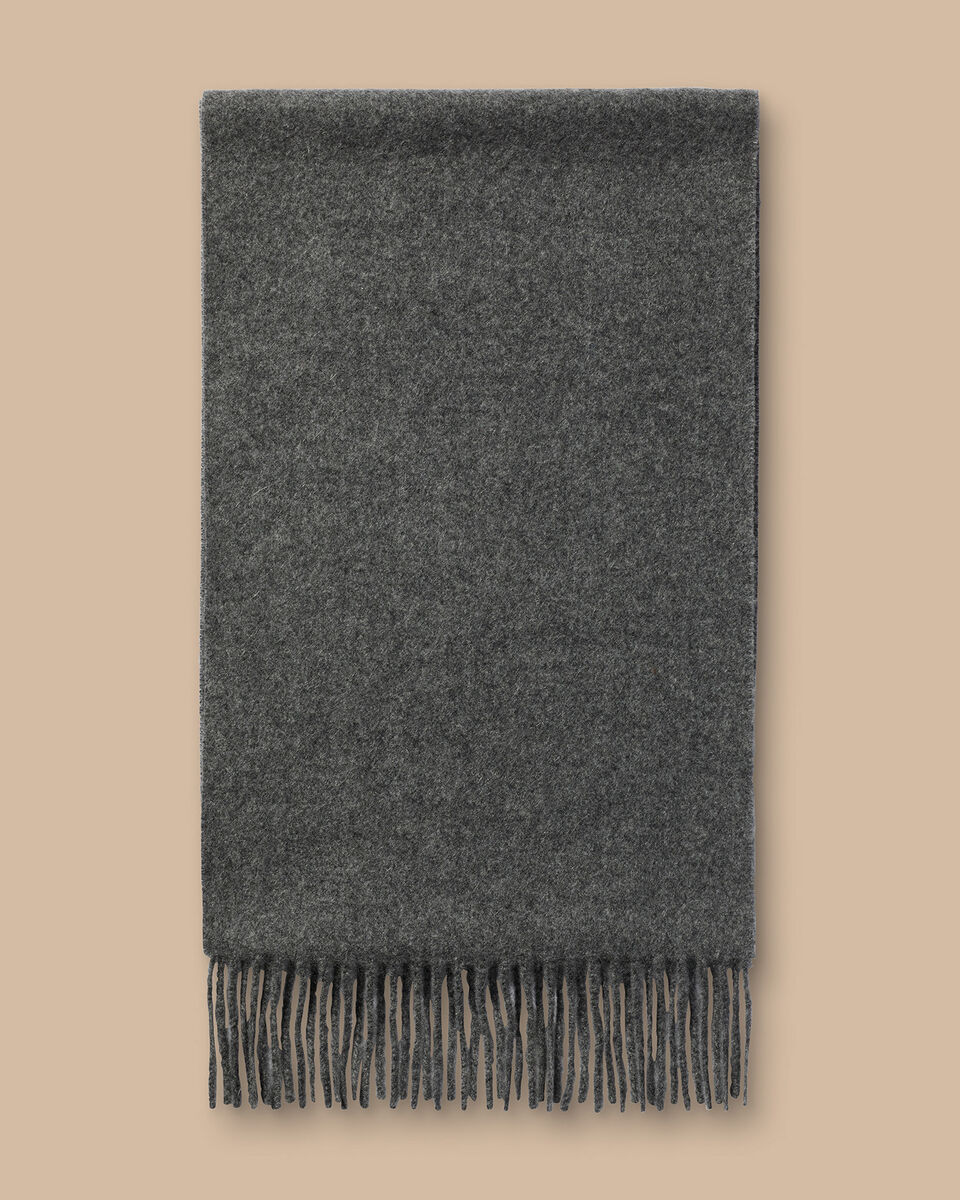 SCARF 200 CM IN DARK GRAY MONOGRAM CASHMERE 399764
