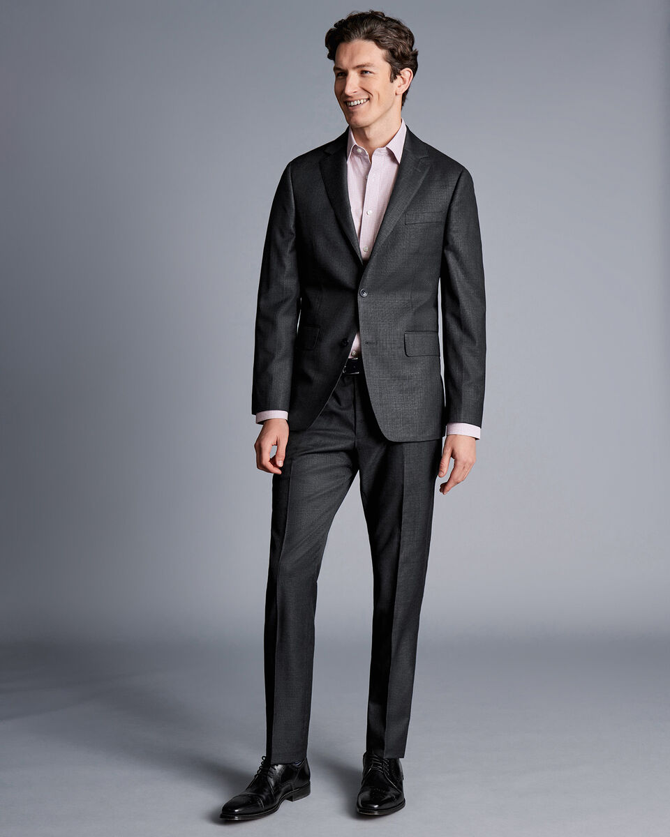 Luxury Italian Suit - Charcoal Grey