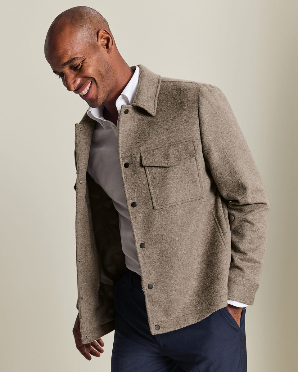 Gr&egrave;ge Veste Harrington en laine