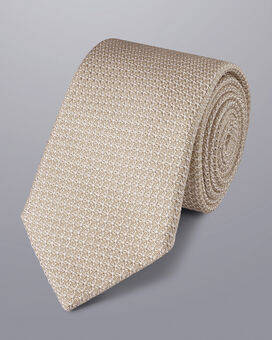 Italienische Krawatte aus Grenadine-Seide - Stein