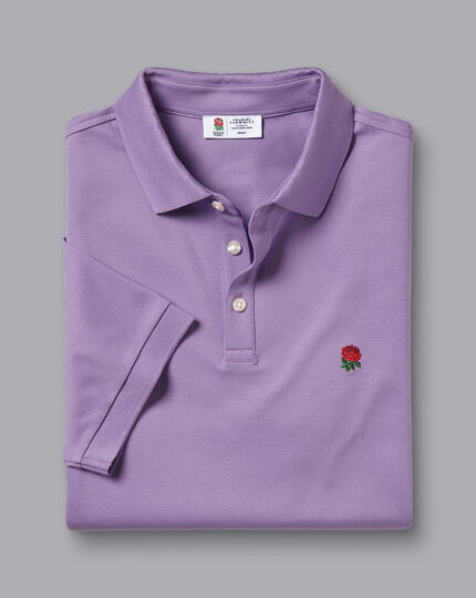 England Rugby Pique Polo - Lilac Purple