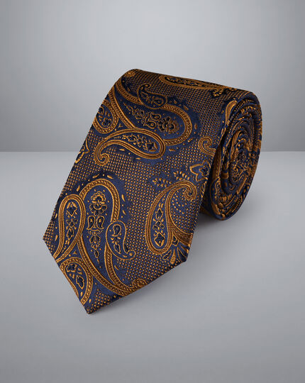 Krawatte aus Seide mit Paisleymuster - Gold