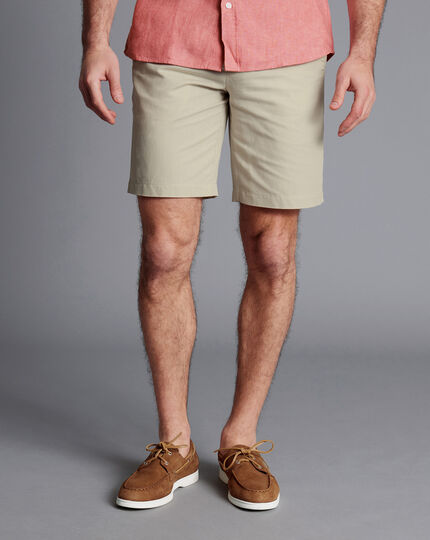 Cotton Linen Shorts - Stone
