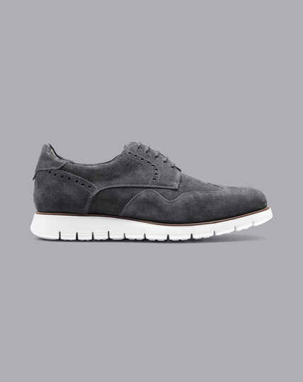 Suede Hybrid Sneakers - Charcoal Grey