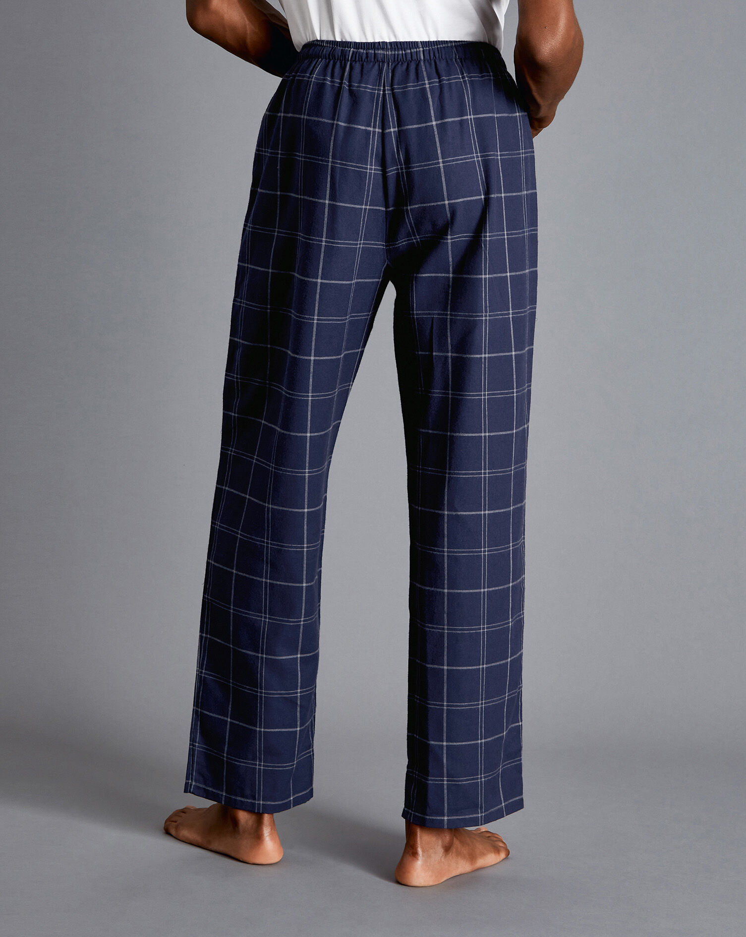 Check Pyjama Bottoms - French Blue 