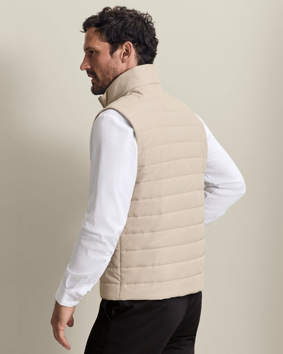 Lightweight Quilted Gilet - Stone