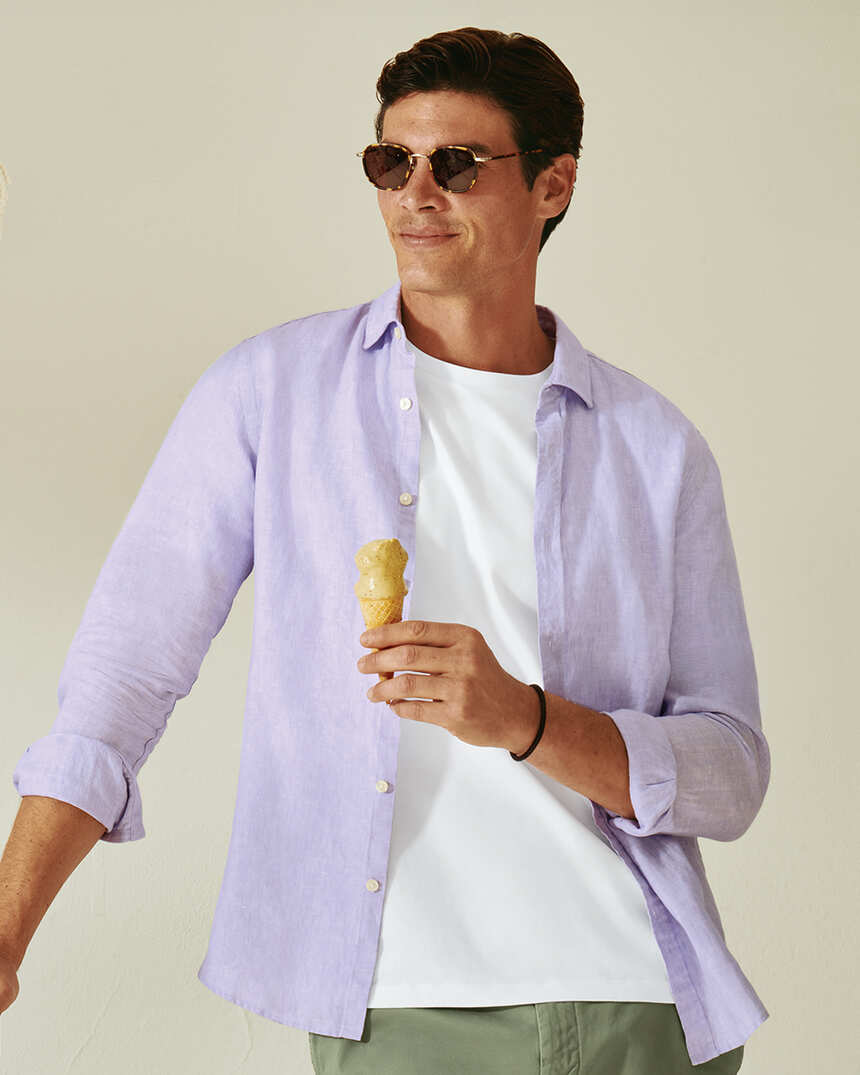 Men's Purple Linen Shirts | Charles Tyrwhitt US Men's Purple Linen Shirts | Charles Tyrwhitt US