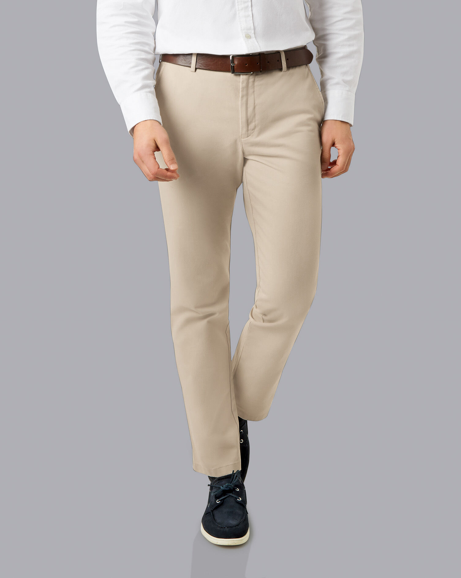 Soft Washed Chinos - Stone | Charles 