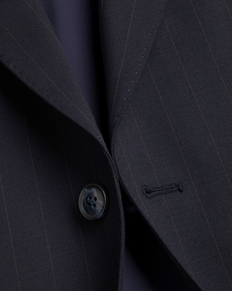 Stripe Suit Jacket - Dark Navy