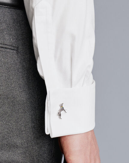 Cutaway Collar Non-Iron Clifton Weave Shirt - White