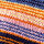 open page with product: Socken mit bunten Streifen - Orange