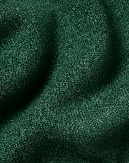 Cashmere Quarter Zip Sweater - Dark Green
