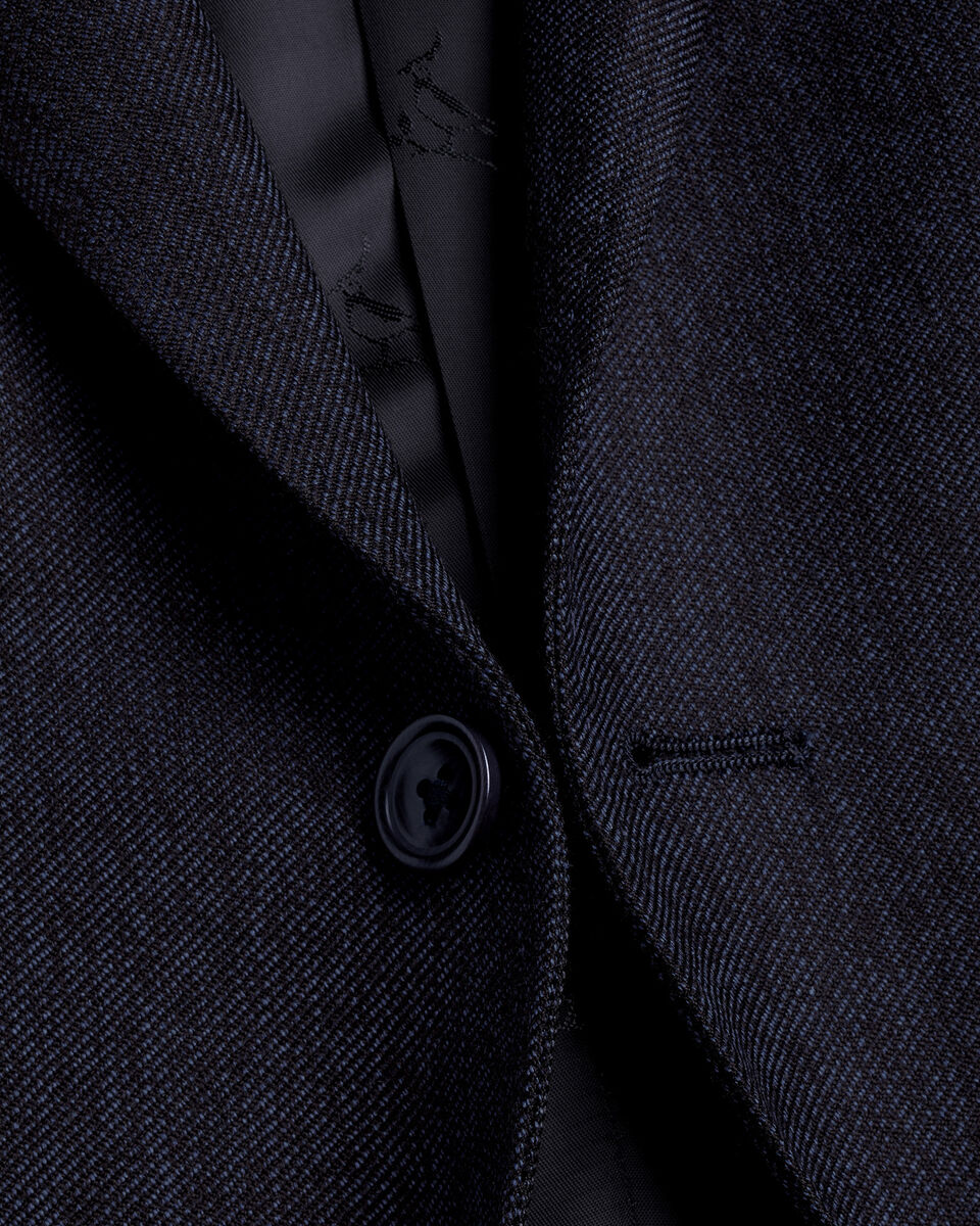 Italian Wool Twill Jacket - Navy | Charles Tyrwhitt