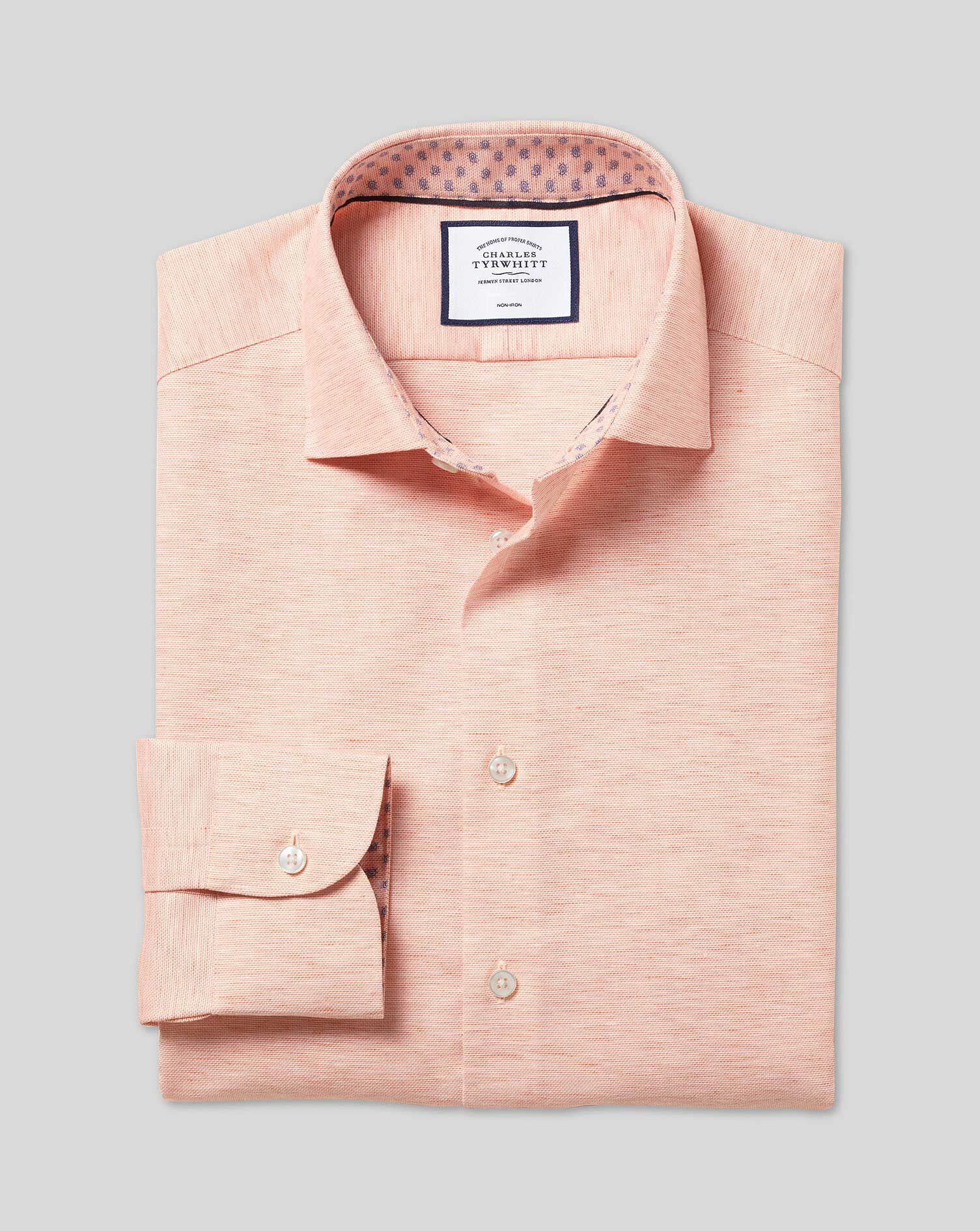 Business Casual Collar Cotton Linen 
