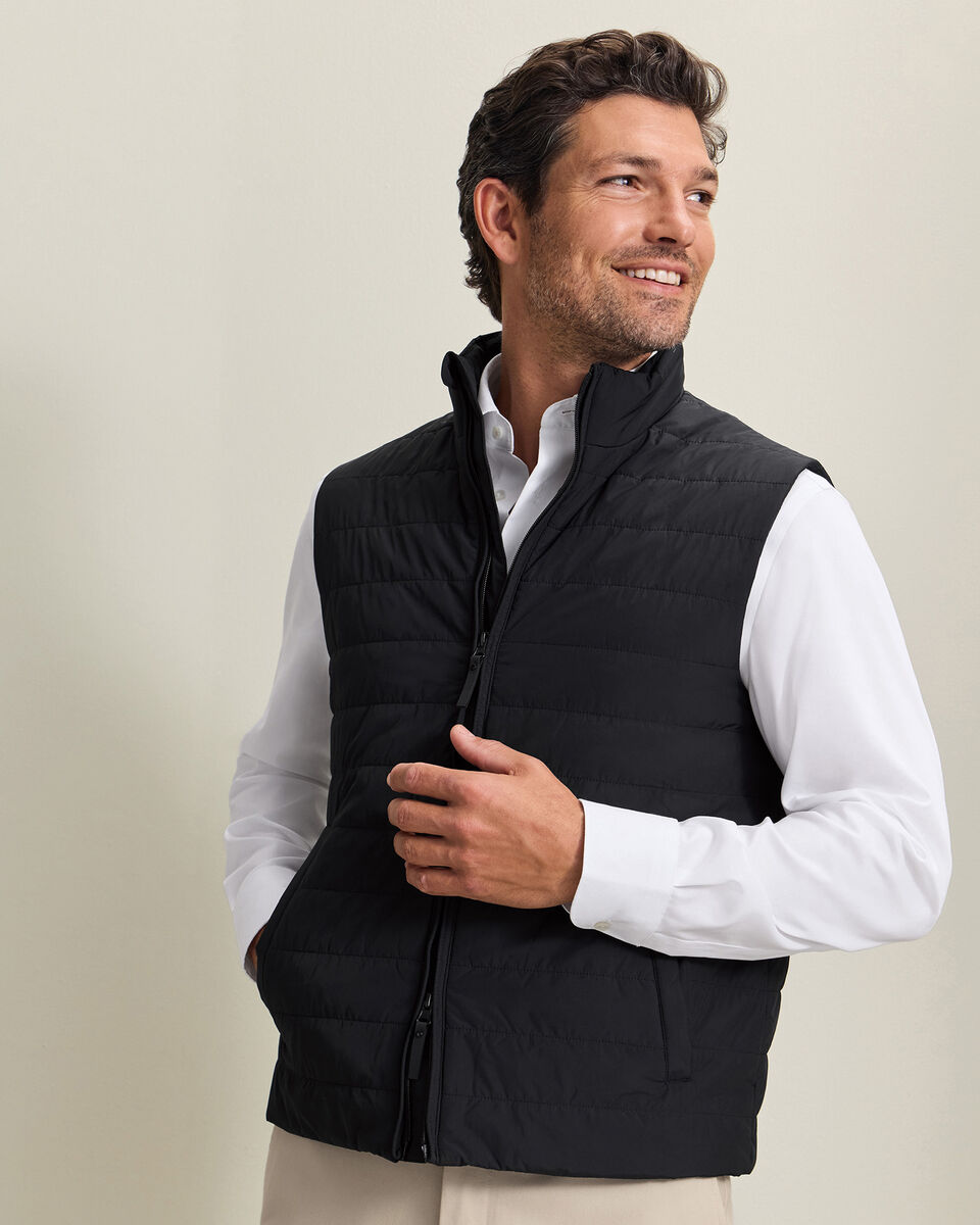 Lightweight Quilted Gilet - Black