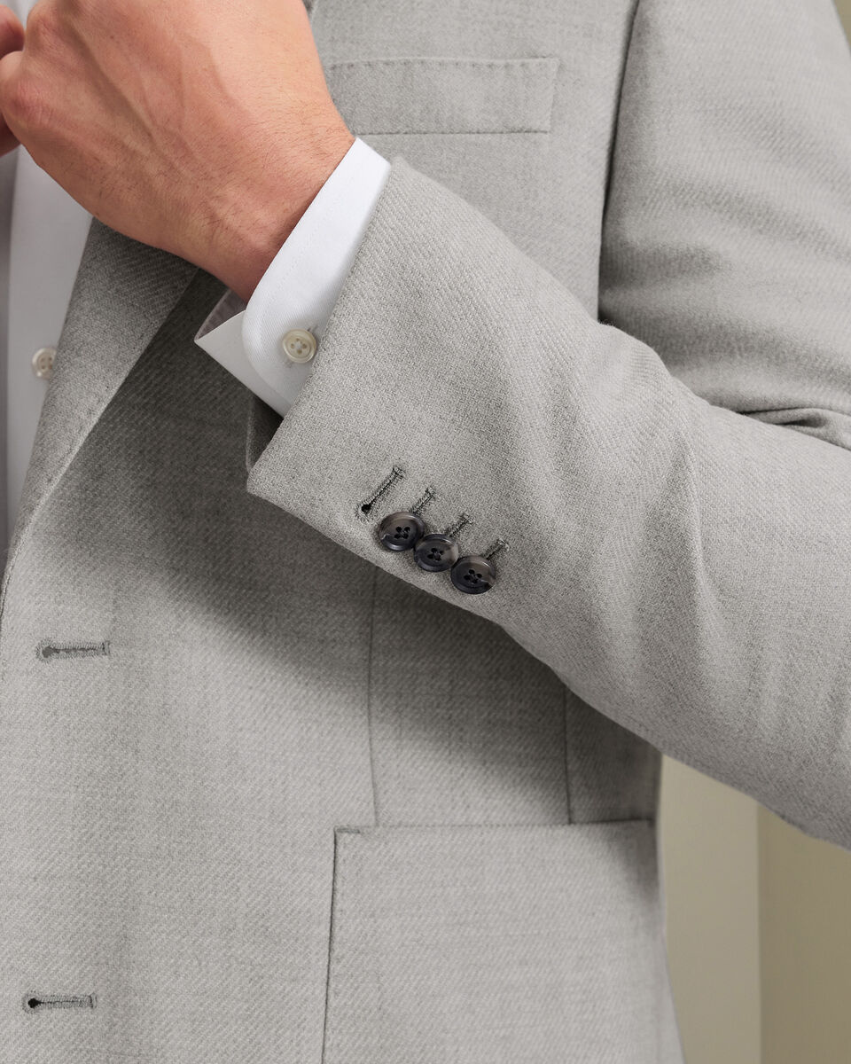 Veste en laine et soie - Gris argent