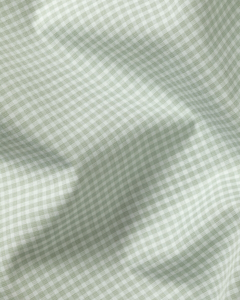 Non-Iron Poplin Gingham Shirt - Green