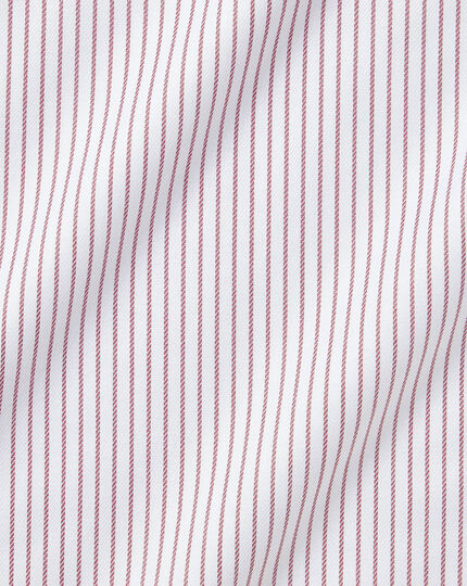 Non-Iron Twill Stripe Shirt - Blackberry Purple