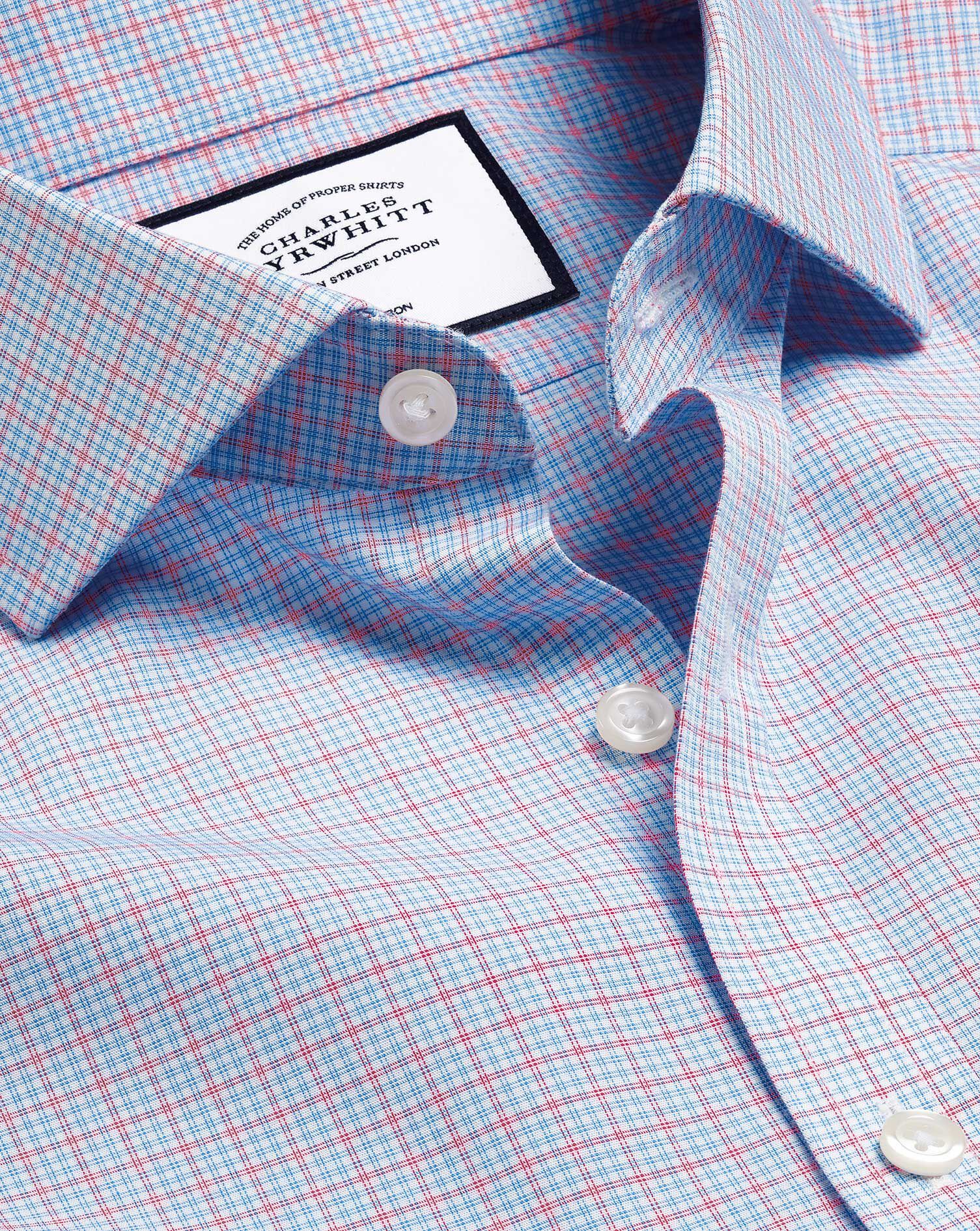 Cutaway Collar Non-Iron Poplin Check 