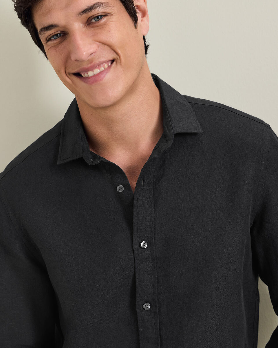 Chemise en pur lin &ndash; Noir