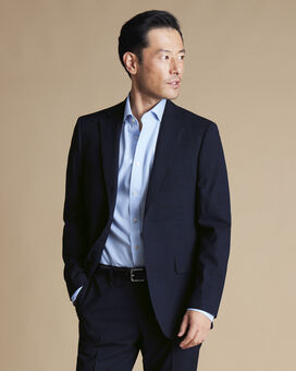 Ultimate Performance Prince Of Wales Suit Jacket  - Navy