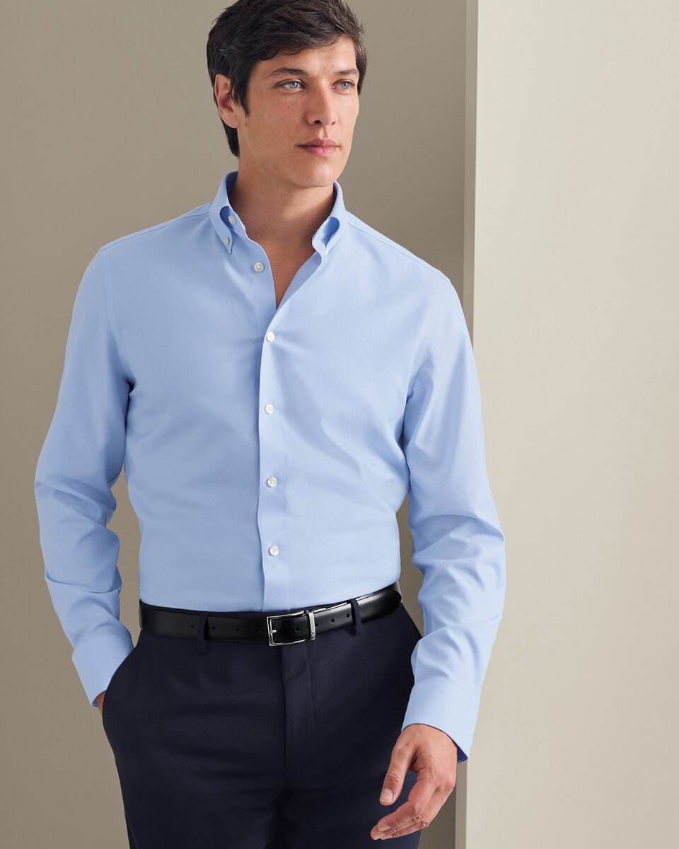 Non-Iron Twill Shirt - Sky Blue